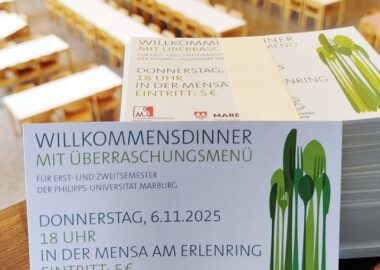 Willkommensdinner in der Mensa